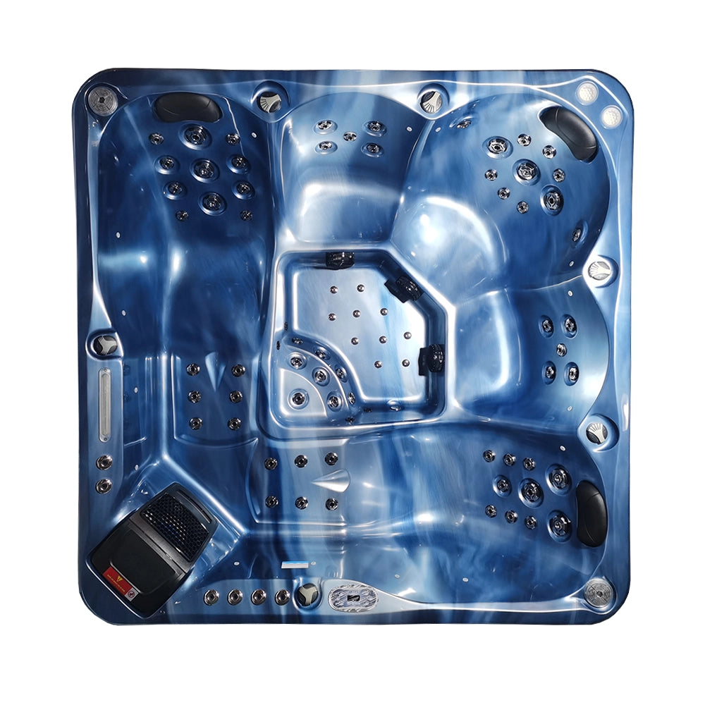 Blue 5-Seater Hot Tub - Hydrotherapy Pro Spa